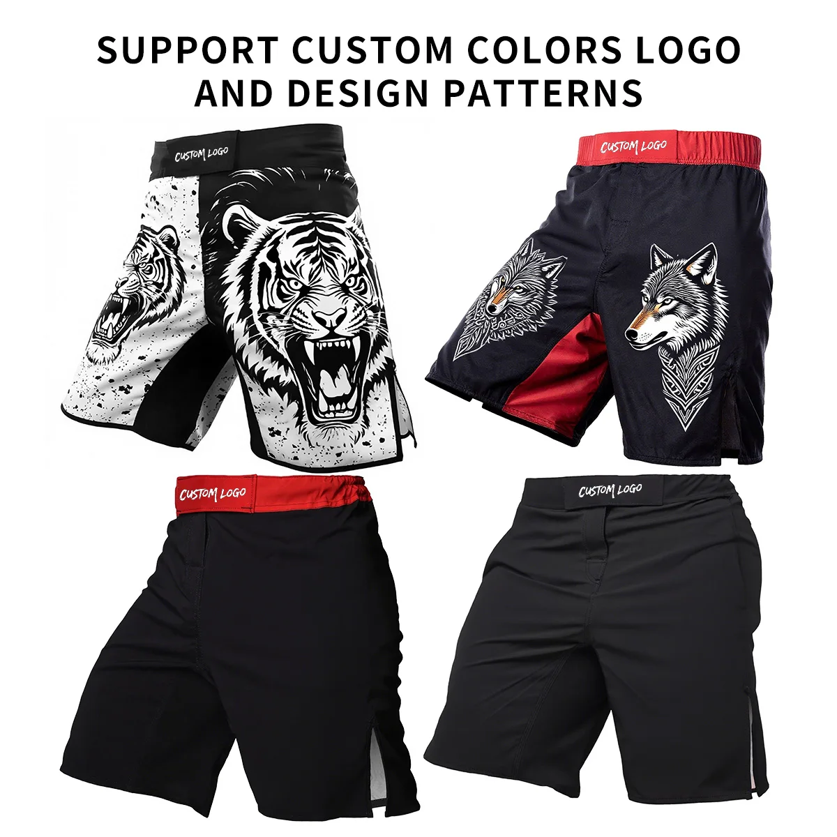 OEM anti-slip gummilangærmet MMA-rash guard-sæt, leverandør af tilpasset logo-printet kompressionshøjre og korte sublimations-rashguard