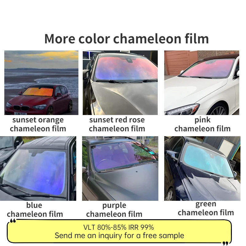 Blue Chameleon Car Auto Home Glass Sticker VLT 80% UV 99% Solar Tint Summer Use 