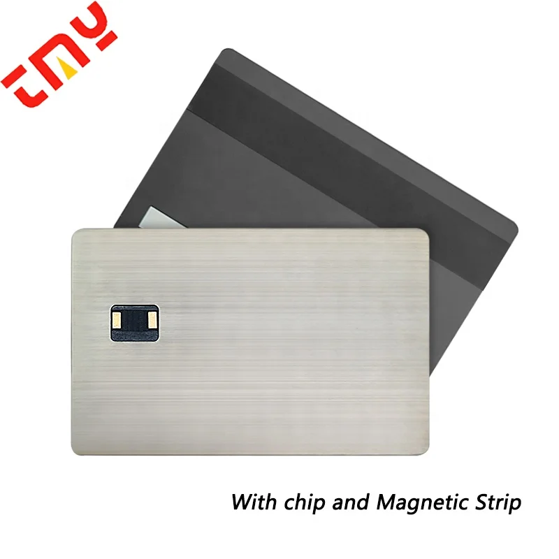 4 Colors Engraving Dual Interface Digital  Enable Contactless Metal Visa Credit Debit Card Blank With NFC