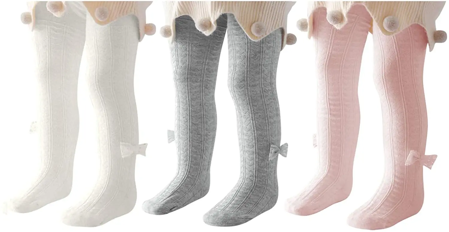 Baby Girls Tights, Seamless Knit Cotton Leggings Pants Infant Toddler Girl  Stockings