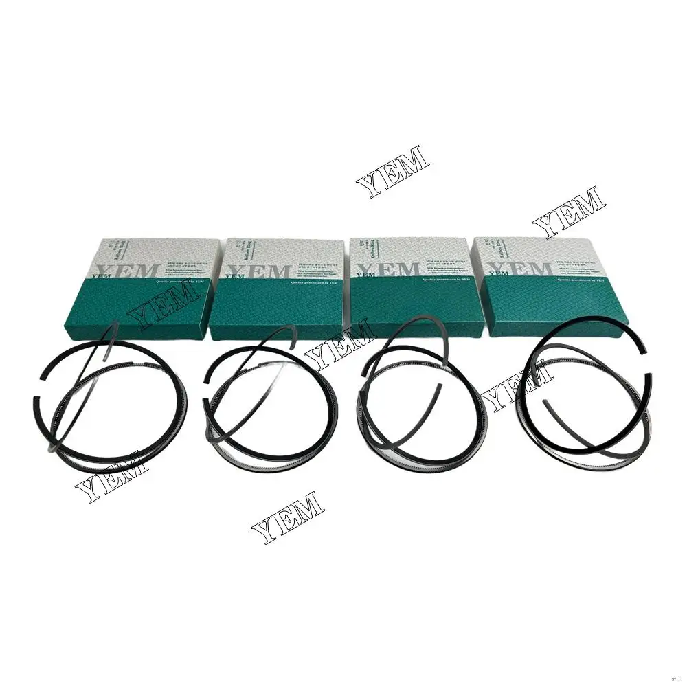 YEM Engine Parts V4300 Piston Rings Set STD Fit for Kubota Engine
