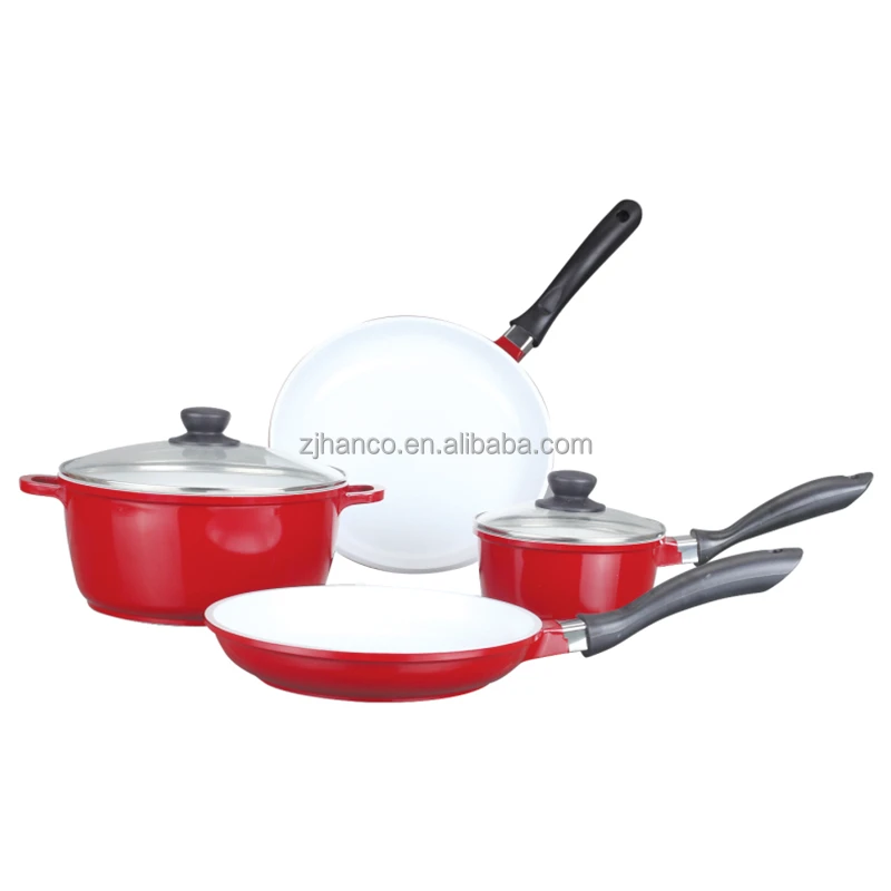 Nonstick Pink Cookware Sets With Induction 22 Pieces Soup Pot Set With