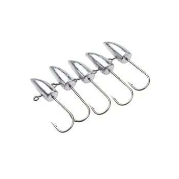 Factory OEM 1g 1.5g 2g 3g 10pcs/bag Rock Fish Bent Bulk Fishing Bullet Jig Head Hook – Metal Jig – view 5