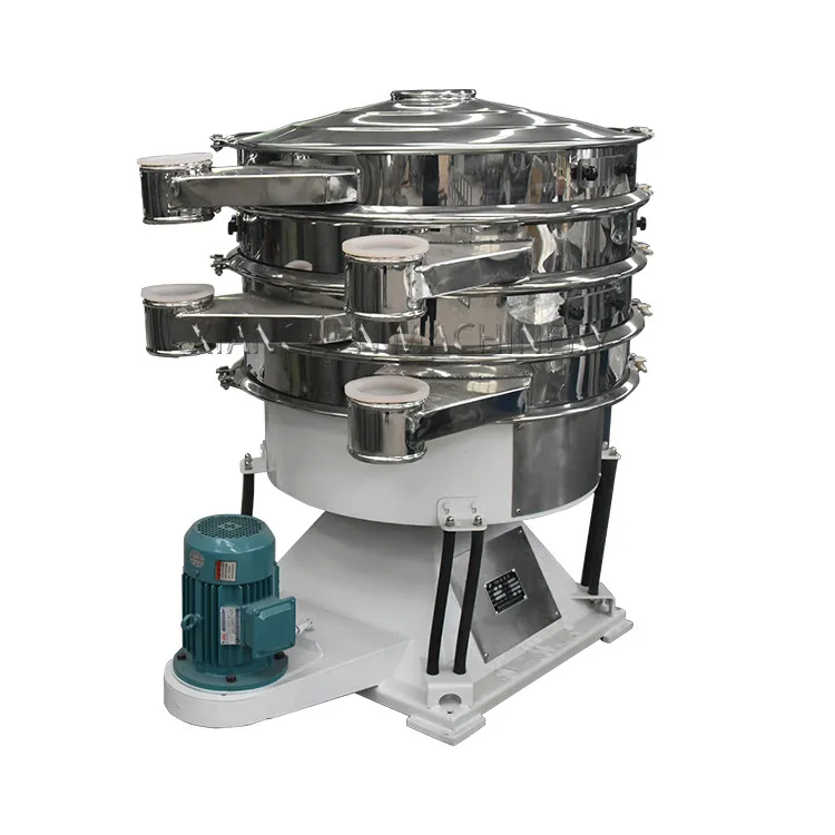 Round Wheat Grain Vibrating Screen Sieve/Coal Convoluted Vibro Separator Sieve Shaker/Wood Flour Chips Vibration Gyrate Sifter