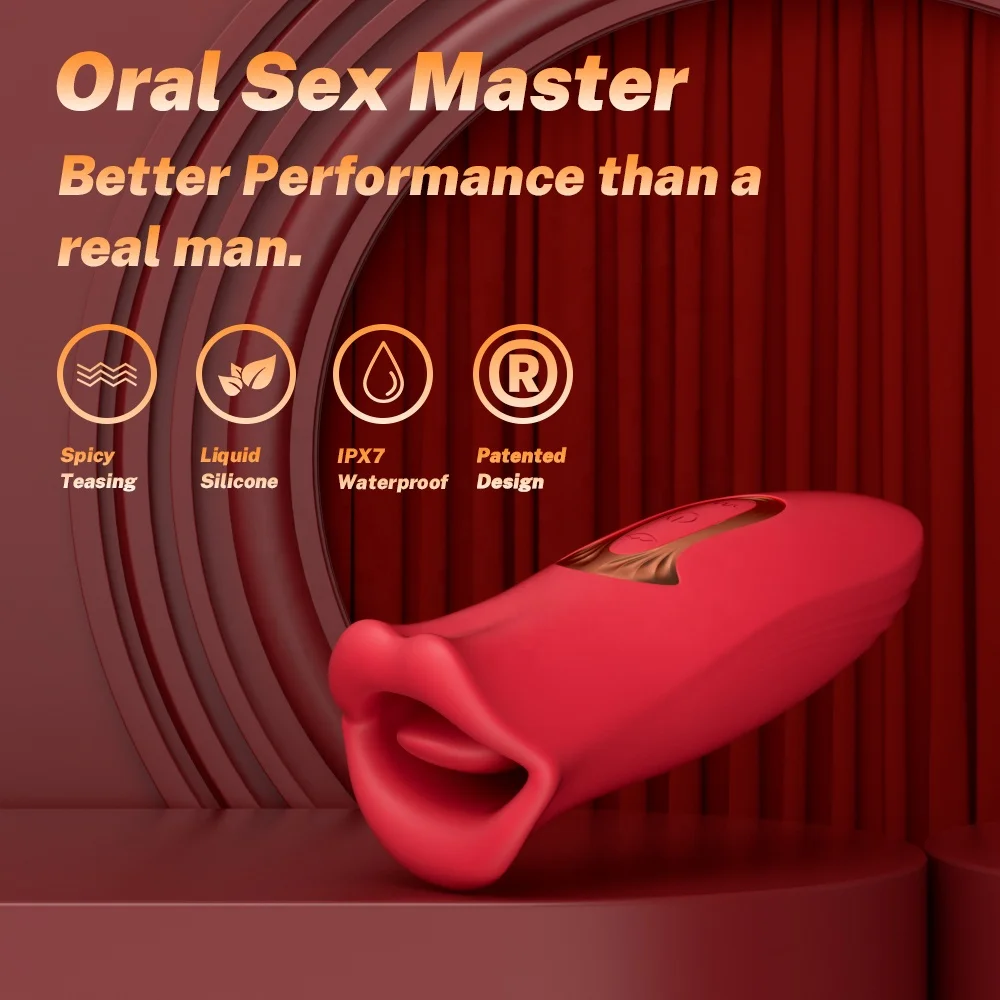 Mouth Vibrator for Women  10 Bitting & 5 Vibration Modes, USB Rechargeable  Clitoral Stimulator, Red/Purple Adult Toy
