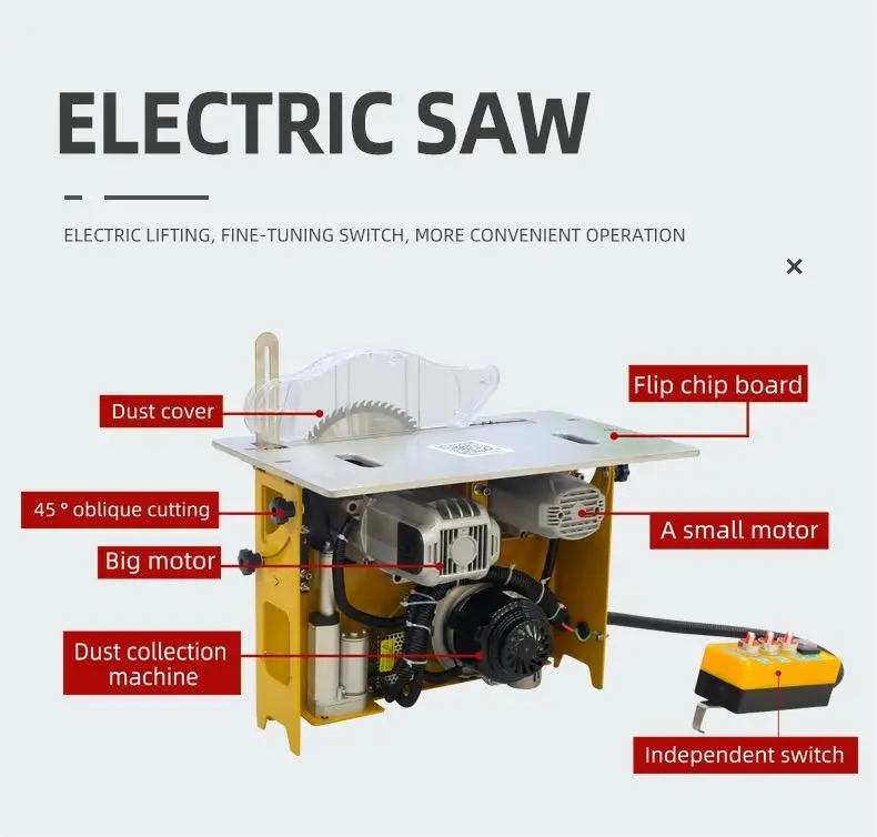 Woodworking Machinery Portable Dust Free Multi Functional Mini Table