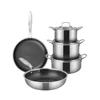 Silver 8pcs 20+24cm pan,20+24+28cm pot with lid