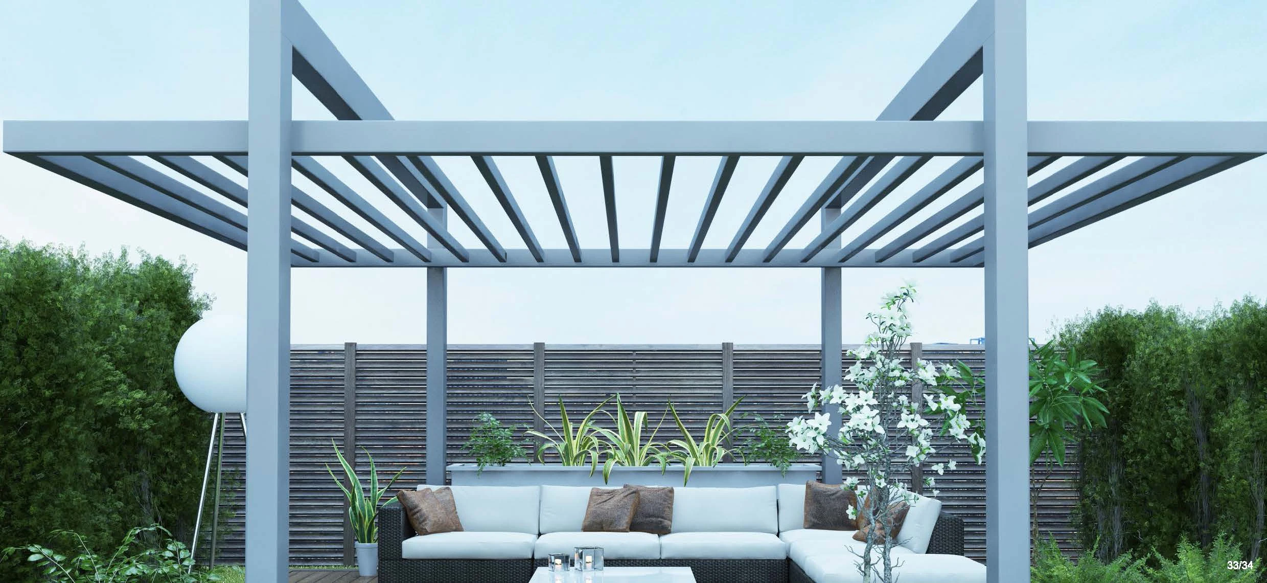 Wholesale customized design aluminium backyard patio pergola with LED louvre pergola for outdoor From m.alibaba.com