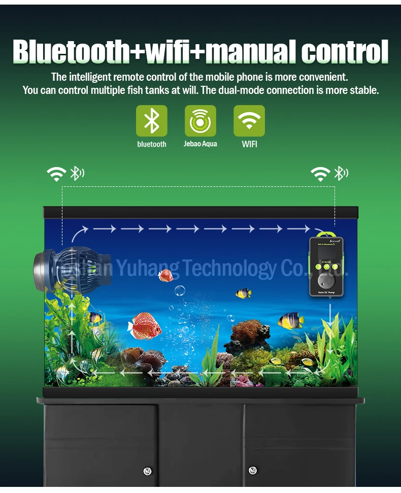 Jecod 2026 GOW Series Modern Desktop Smart Eco-Friendly Plastic Wireless Bluetooth/WiFi Variable-Frequency Aquarium Box product detail 12