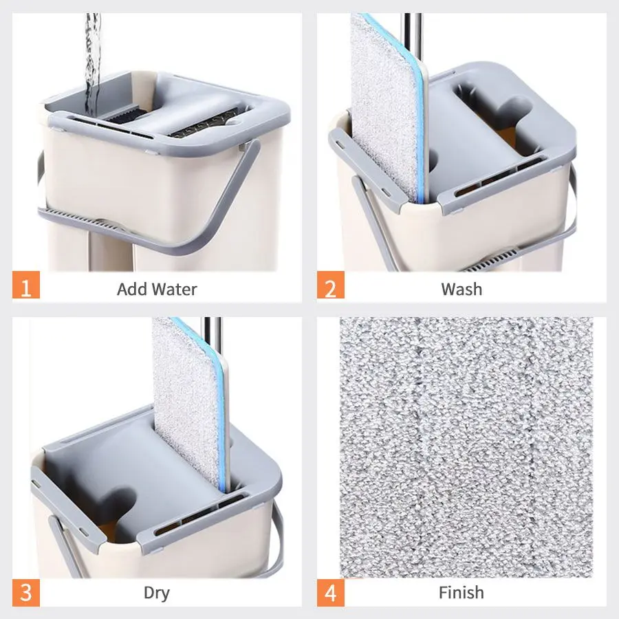 Новый дизайн ручная швабра и приспособление для мытья дома без необходимости Волшебная плоская с набором ведра