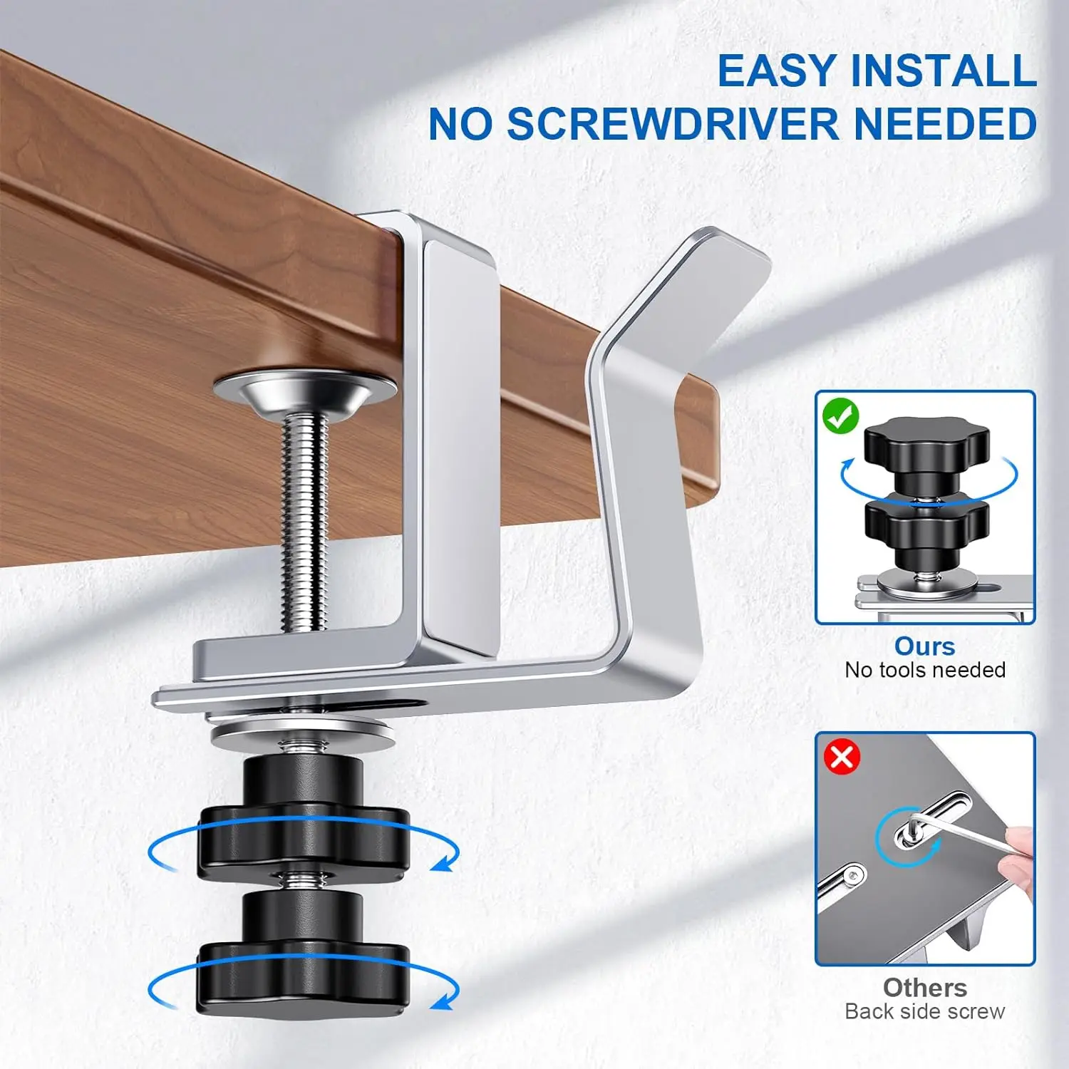 Vertical Laptop Stand Bracket,Adjustable Laptop Clamp Holder For Desk