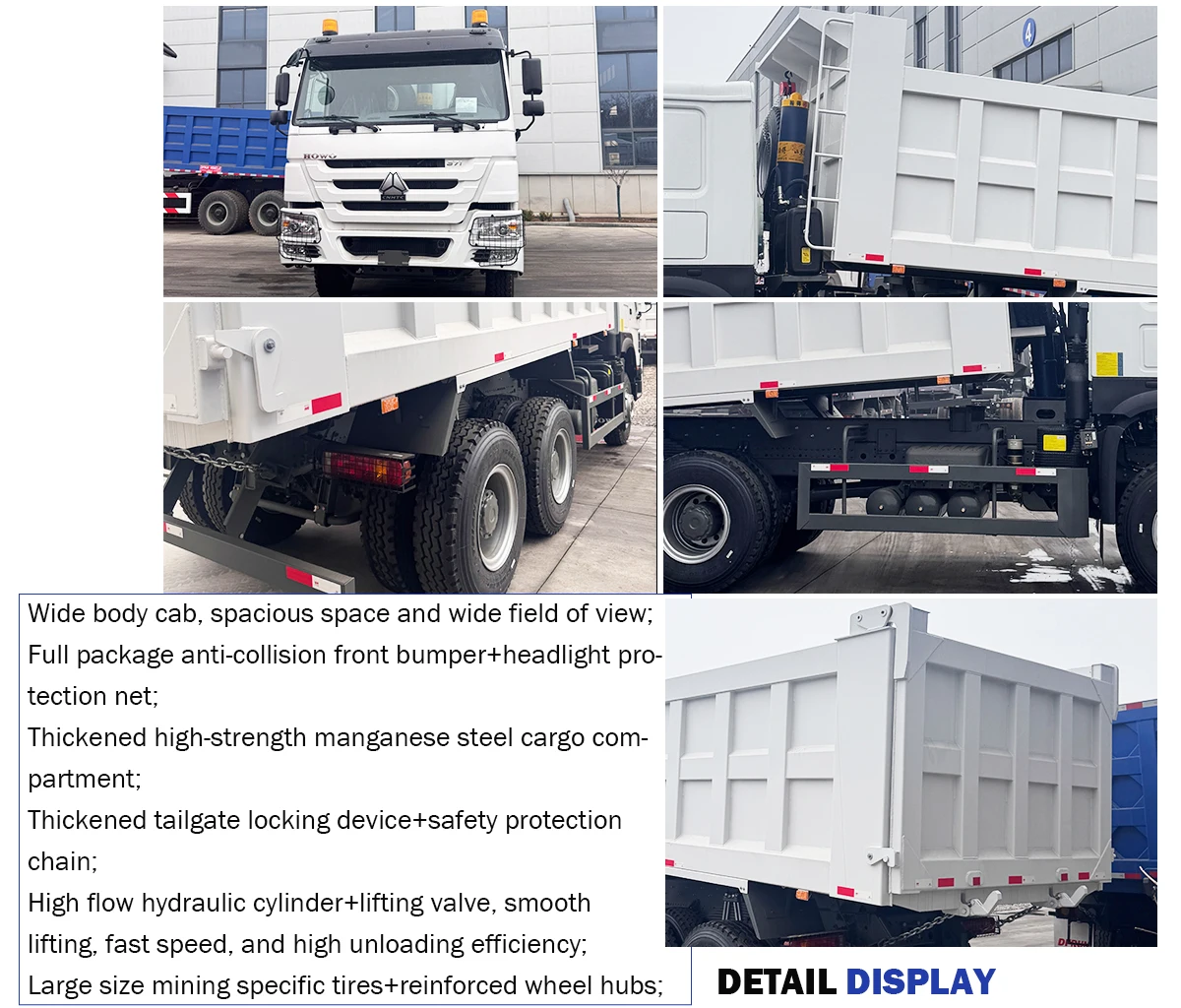 Cheap Price Howo 6*4 10 Wheeler 6X4 Driving Type Construction Mining Transportation Dump Trucks