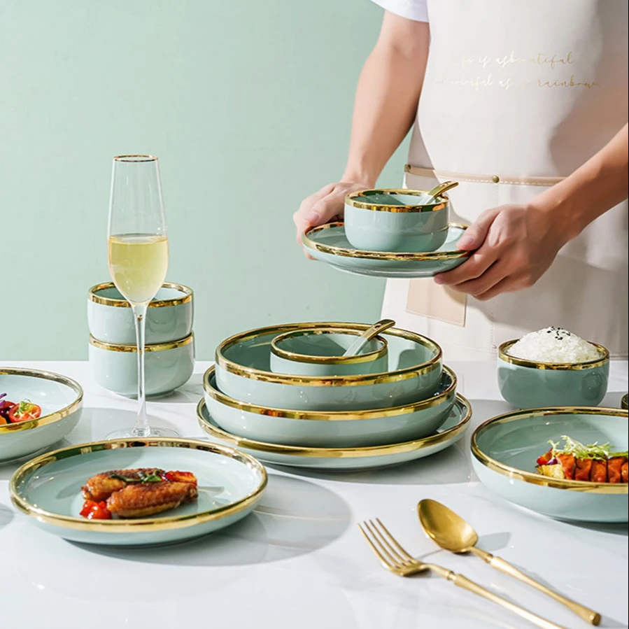 Ceramic Dinner Light Dinnerware Sets Ceramic Dinner Pale Green