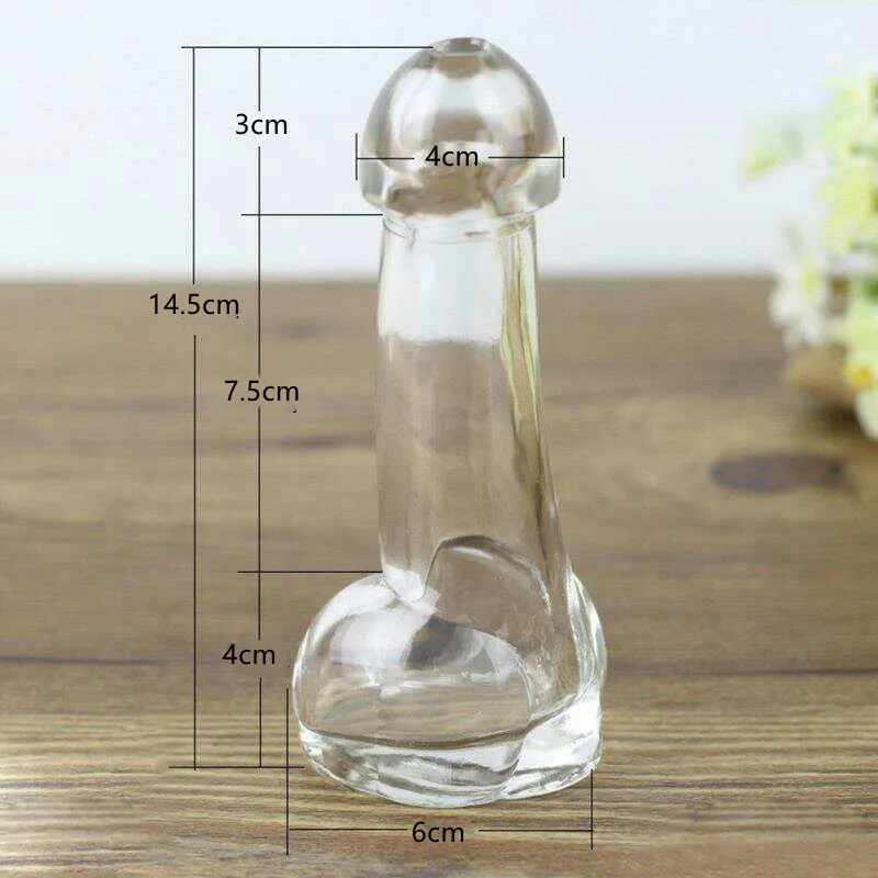 Hot Selling Penis Shaped Glass Bottle Penis Cocktail Glass Bar ...