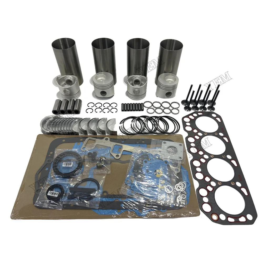 K4D Engine Overhaul Rebuild Kit Fits for Mitsubishi Tractor MT2001 MT2201 MT670 Replacement Engine Parts
