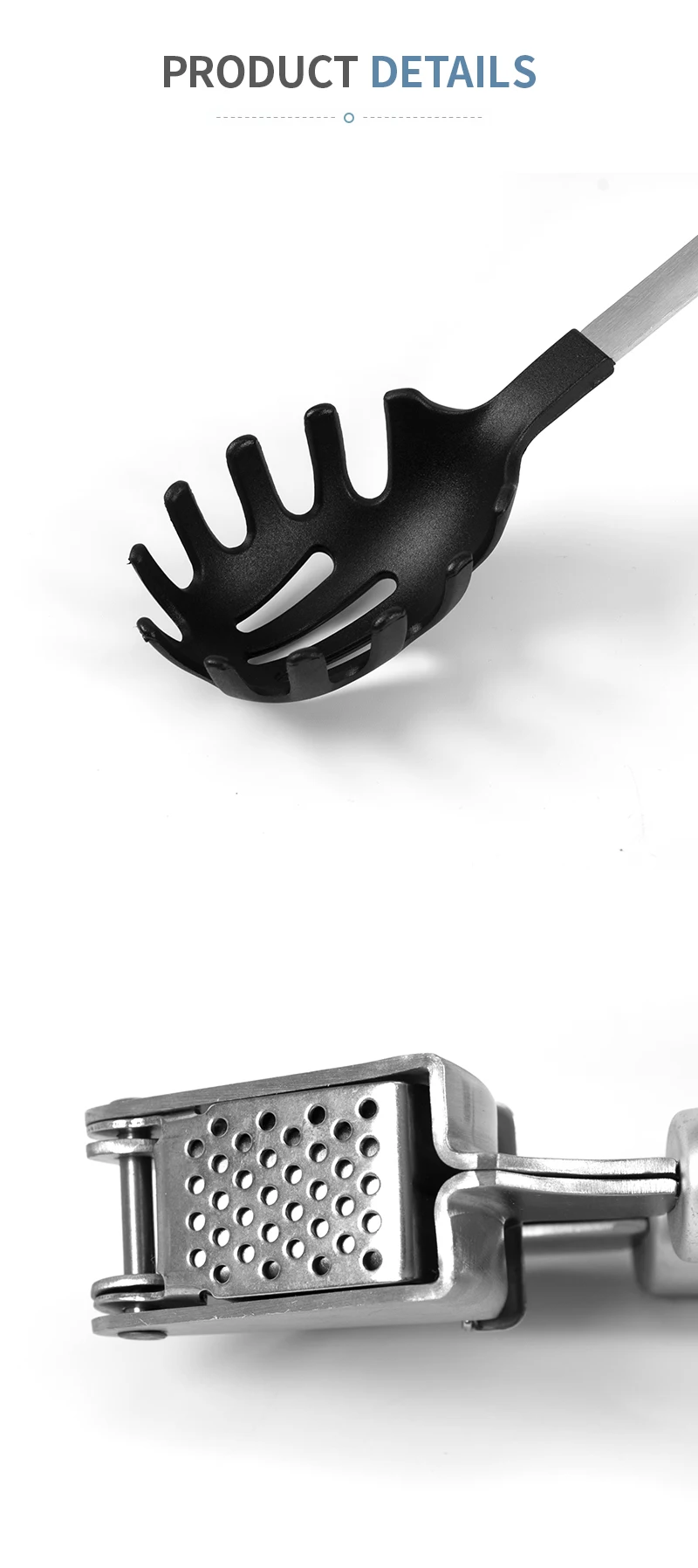 12pcs Cooking Utensils Set Stainless Steel Kitchen Accessories With Black Handle Utensils Set