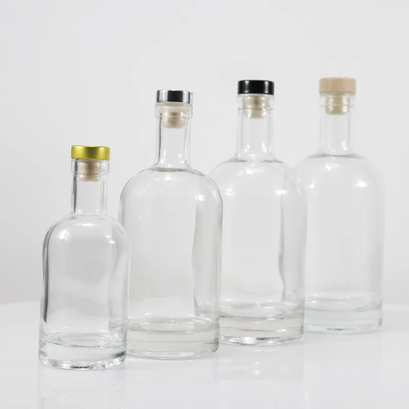 Custom Luxury 750ml,700ml,500ml,375ml Rum Vodka Whisky Liquor Gin Glass