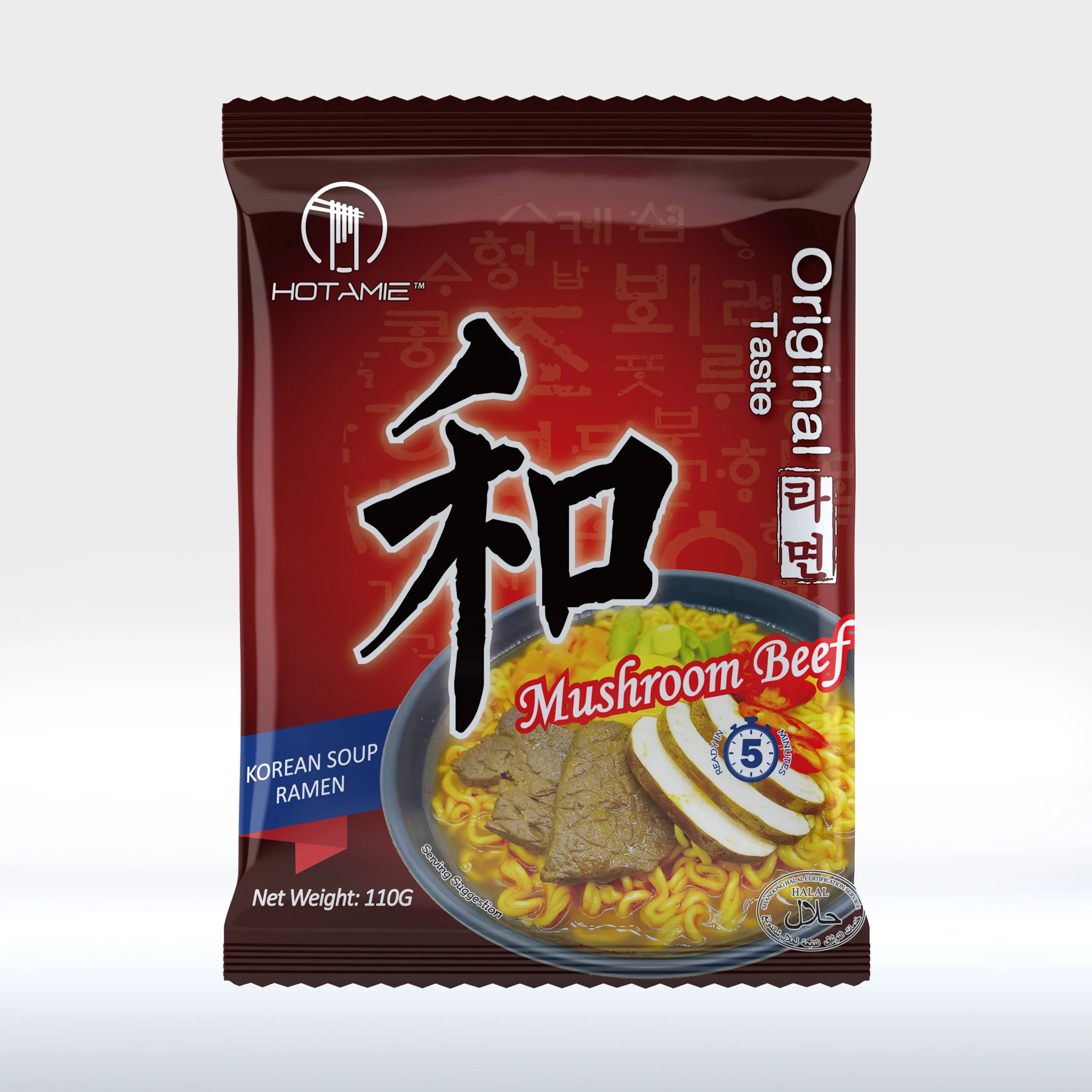 Китайский производитель еда в Корейском стиле HOTAMIE новый продукт корейский суп Халяль Ramyeon кимичи лапша быстрого