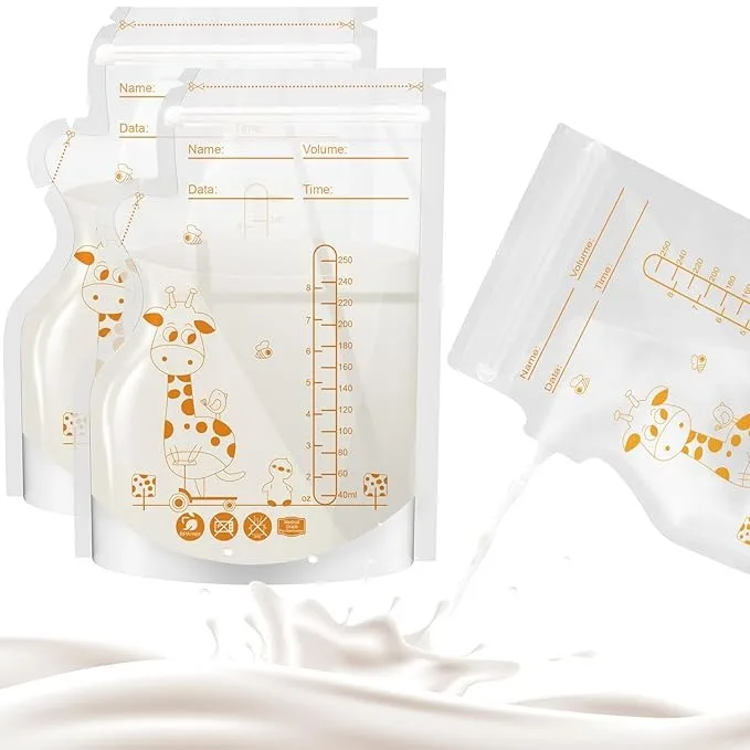 Custom printed Hot Brand BPA-free Self-stand up pouch  Pre Sterilized Breast Milk Storage Bags 120ml 220ml aseptic bag