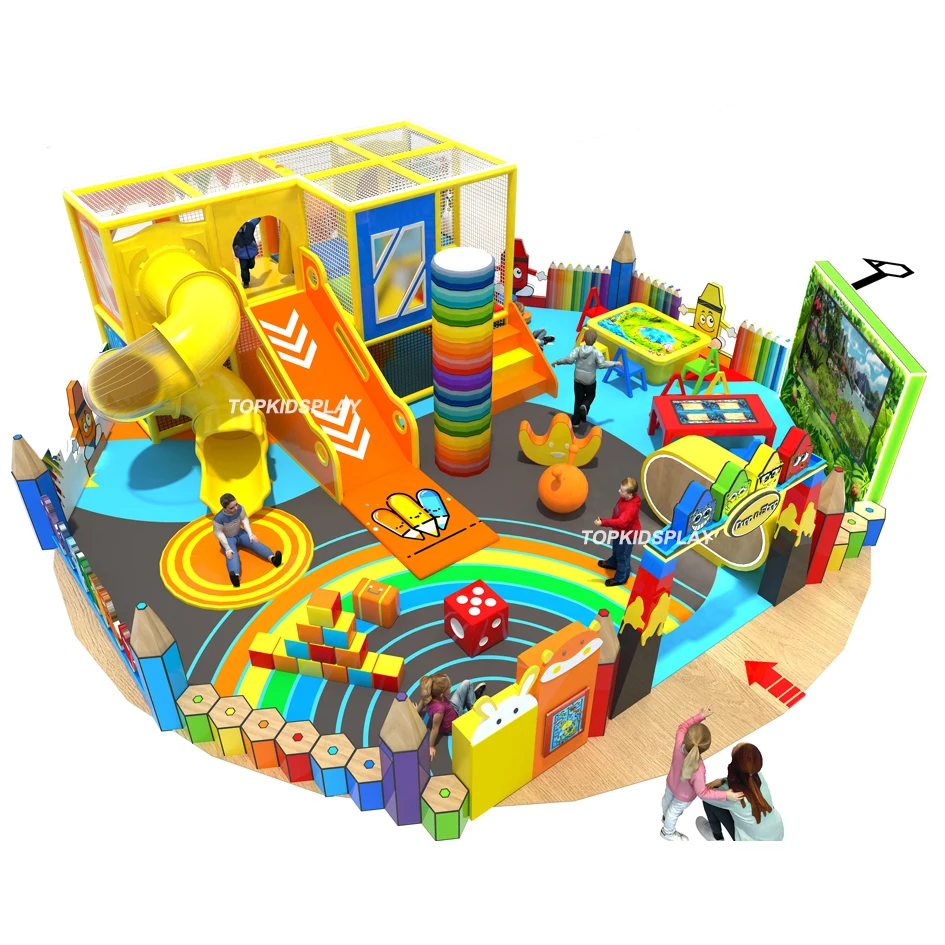 Free Design Children Indoor Play Equipment Set And Trampoline