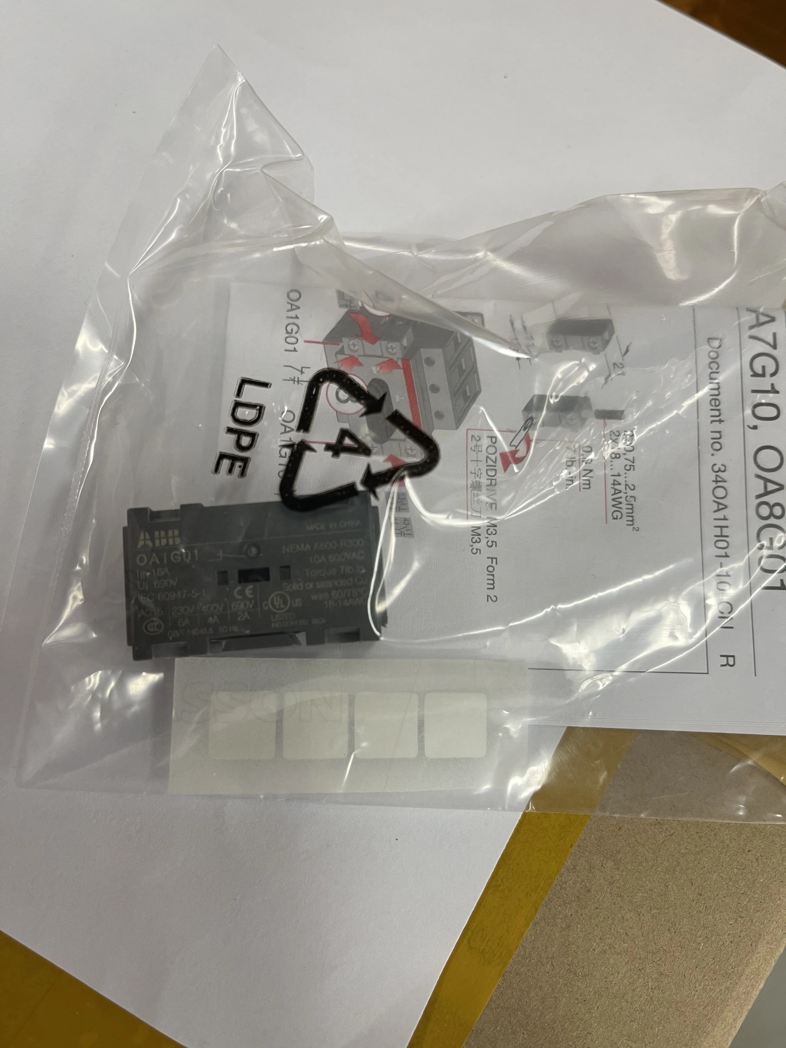 ABB Auxiliary Contact OA1G01