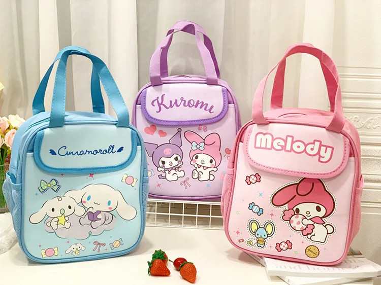 Botu Anime Lunch Bags Kawaii Anime Cinnamoroll Kuromi Melody High ...