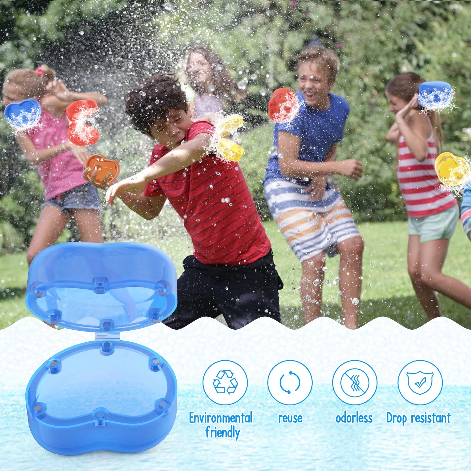 Water Injection Reusable Water Burst Balloon Water Fight Water Bomb
