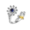 White gold color Blue Diamond (NJ1047)