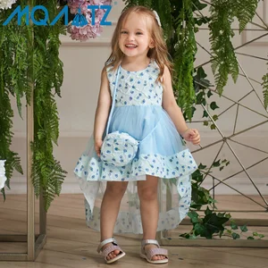 MQATZ Baby Girls Party Birthday 2 Years Girls Dresses Kids Clothes Wholesale Comfortable Kids Wear With Bag