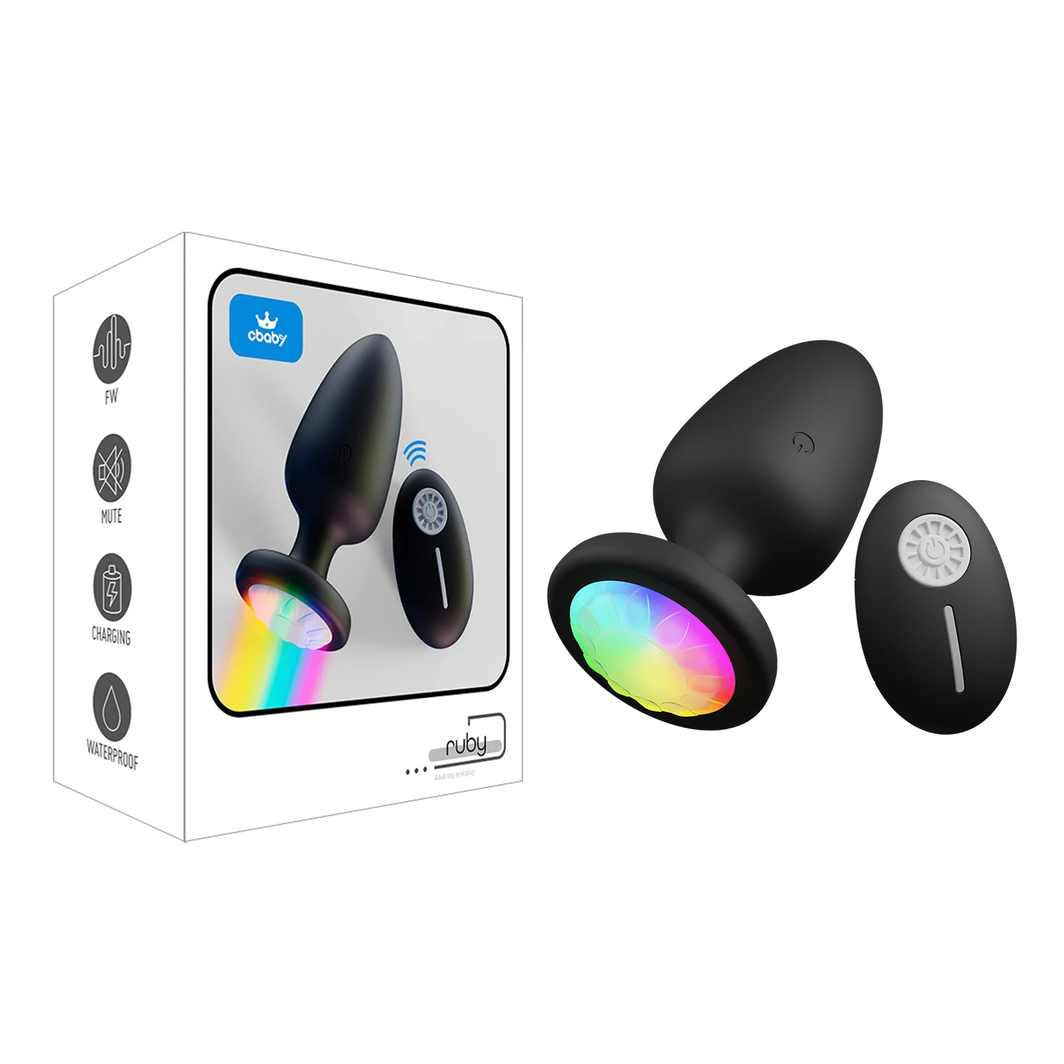 Anal Plug Remote Control Anal Vibrator 10 Modes Led Flashing Vibrating Butt Plug 10 Vibrations Anal Sex Toys for Adult
