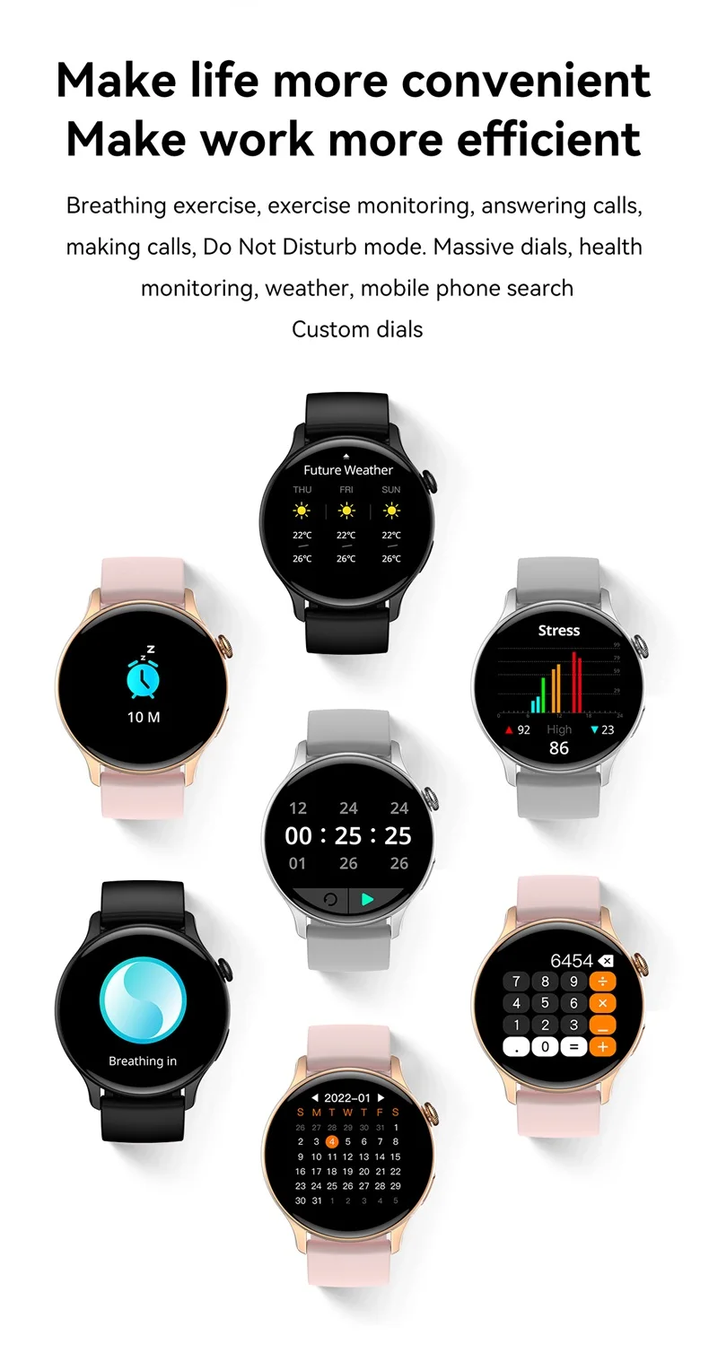 2023 Smartwatch HK85 - AMOLED Screen, BT Calling, Fitness