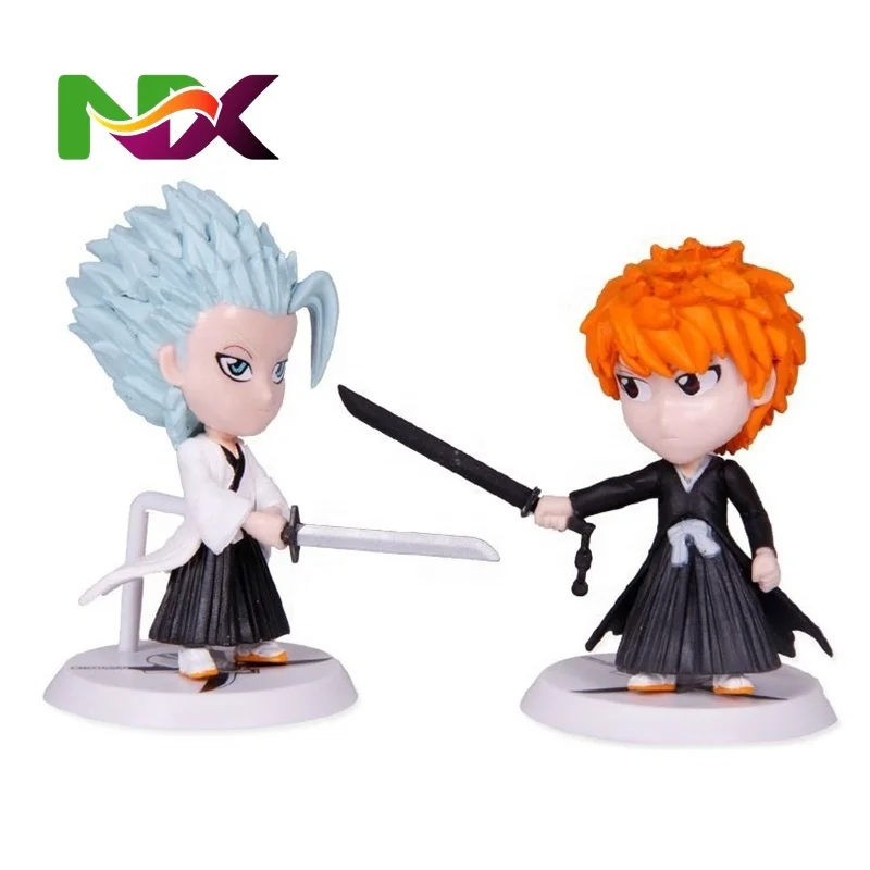 8CM PVC Model Set 6pcs/Kurosaki Ichigo Orihime Inoue Action Figures Anime Statue Busts Figurines Collection from Bleach