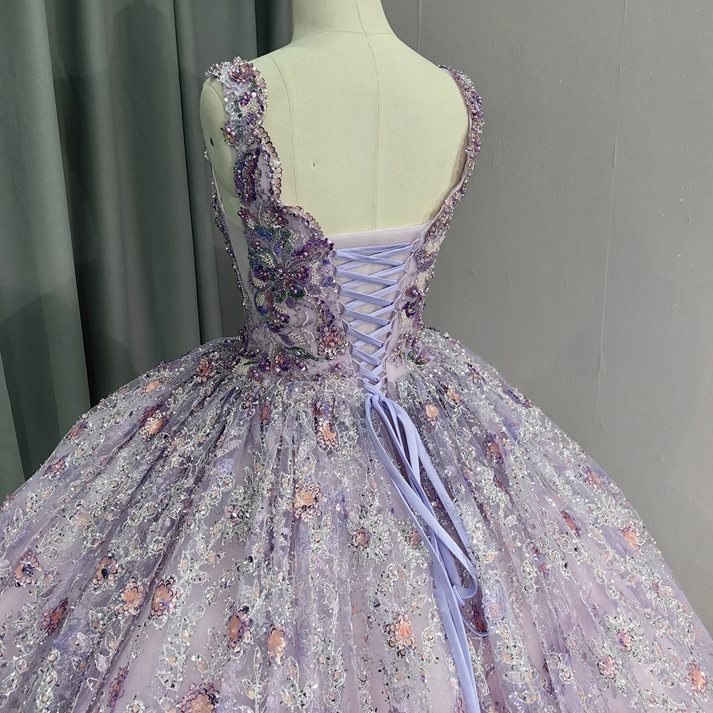dark purple quince dresses 3-D Butterfly Sheer Bodice Quinceanera Gown Long Mesh Cape GLGL3171 Garden / Outdoor 20 Best Purple Quinceanera Dresses