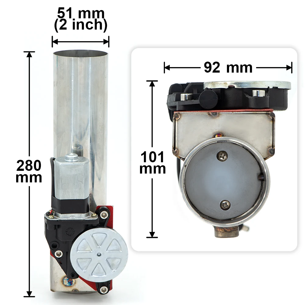 Elektrische Uitlaat Downpipe 2,5 Inch Roestvrijstalen Elektrische Afstandsbediening Auto Accessoires