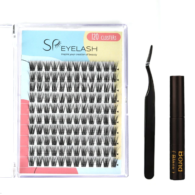 SP EYELASH Diy Segment Lash Kit Private Label Individual Cluster Lashes Natural Lashextension DIY Cluster Lash Extensions