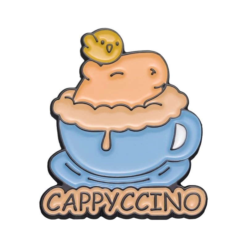 Bee Cappy Don't Worry Be Capy Enamel Pins - Cute & Trendy