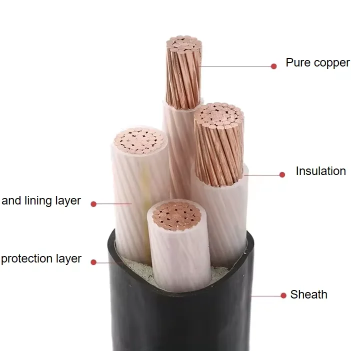 4 코어 가교 폴리에틸렌 절연 스틸 테이프 장갑 PVC 피복 전원 케이블 XLPE CABLE