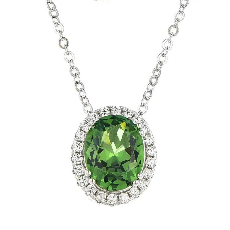 Women Fashion Custom Charming Emerald Gemstone Diamonds 925 Sterling ...