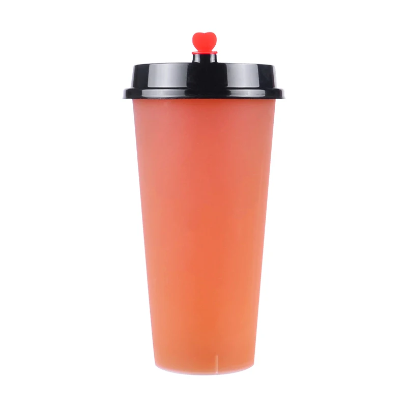 Frosted Hard Disposable Milk Tea Packaging Cup Transparent 500ml 600ml 700ml PP Plastic Cup