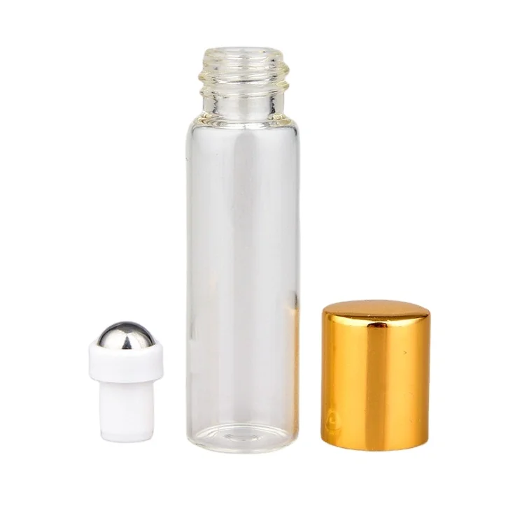 3ml 5ml clear blue roll on glass bottle 20ml perfume bottle roller ball bottle for essential oils