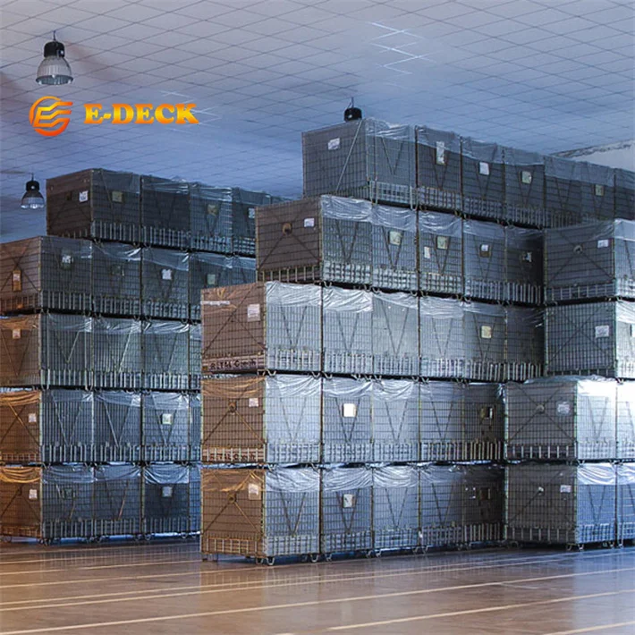 Folded Galvanized Steel Welded Factory Wire Mesh Pallet Assemble Cage for Warehouse