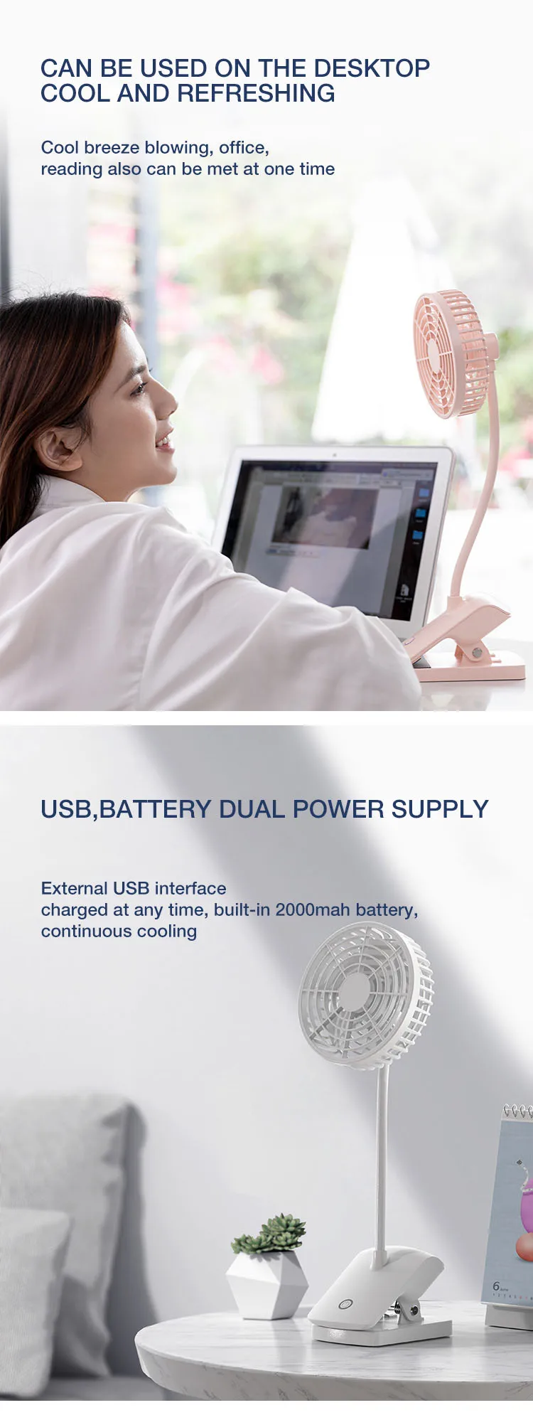 Fan, IMYCOO, 2000mAh, Portable, USB - detail 14