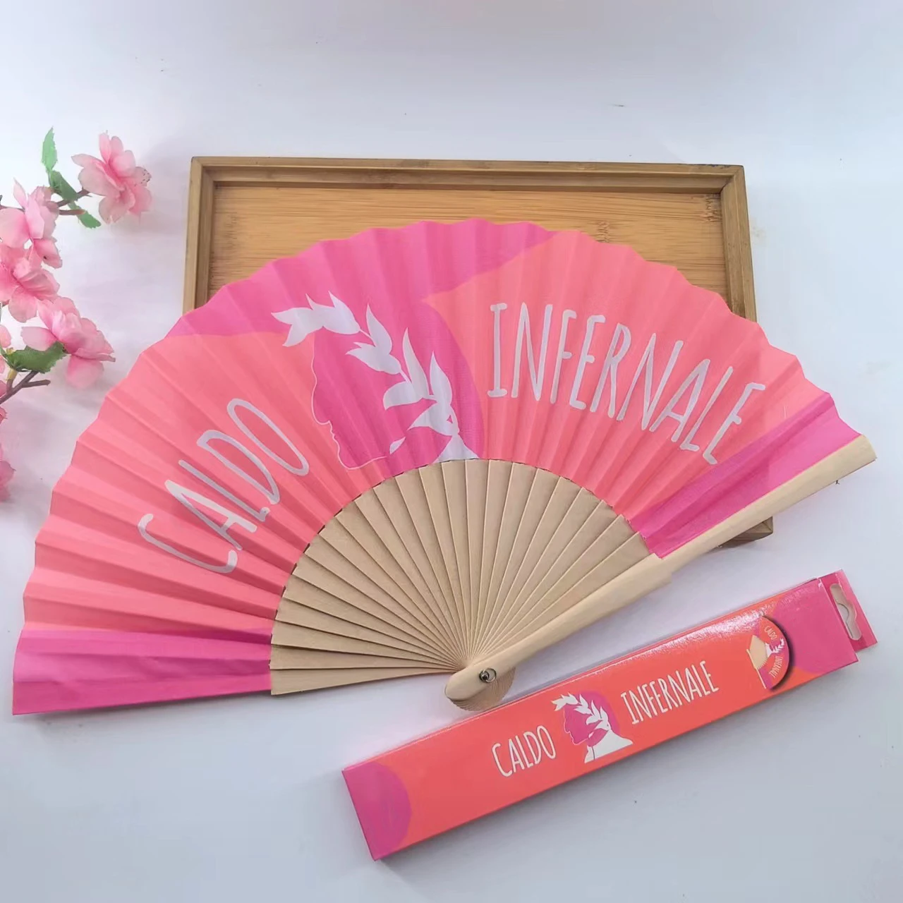 Wholesale High Quality Custom Logo Spanish Wooden Hand Fan for Wedding Favor Gifts or  Theme Dance