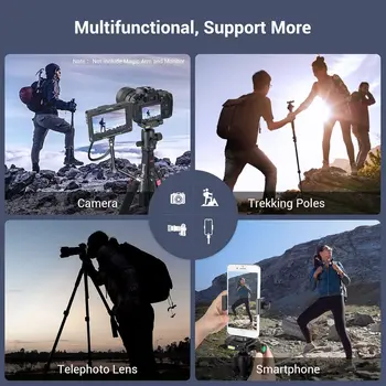 For SmallRig Adjustable Height 16\"-71\" Foldable Aluminum Camera Tripod/Monopod 360°Ball Head 33lb Payload Camera Accessory detail image