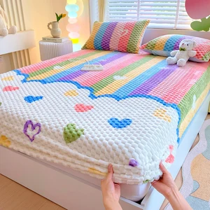 OEM Deep Pocket Fitted Sheet with Anti-Slip Mattress Cover, 360° Protection