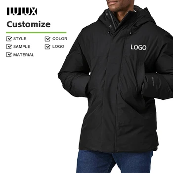 High Quality Men's Hooded Puffer Jacket with Custom Logo Wind Breaker for Winter Wholesale Front Logo Formal Style