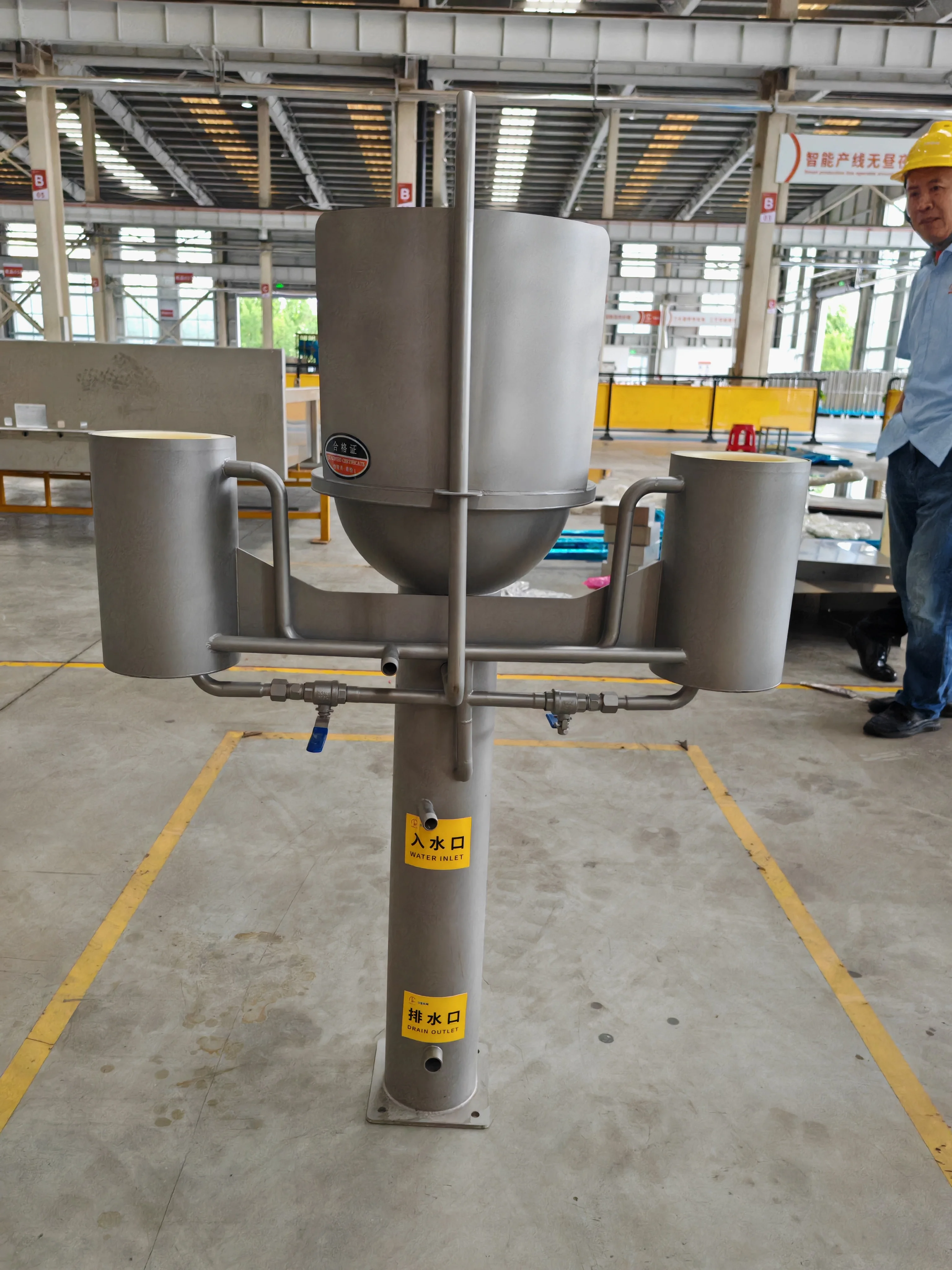 Stainless Steel 304 Industrial Hand Sink Commercial Sanitizing Wash Basin Trough for Food Factory and Slaughterhouse