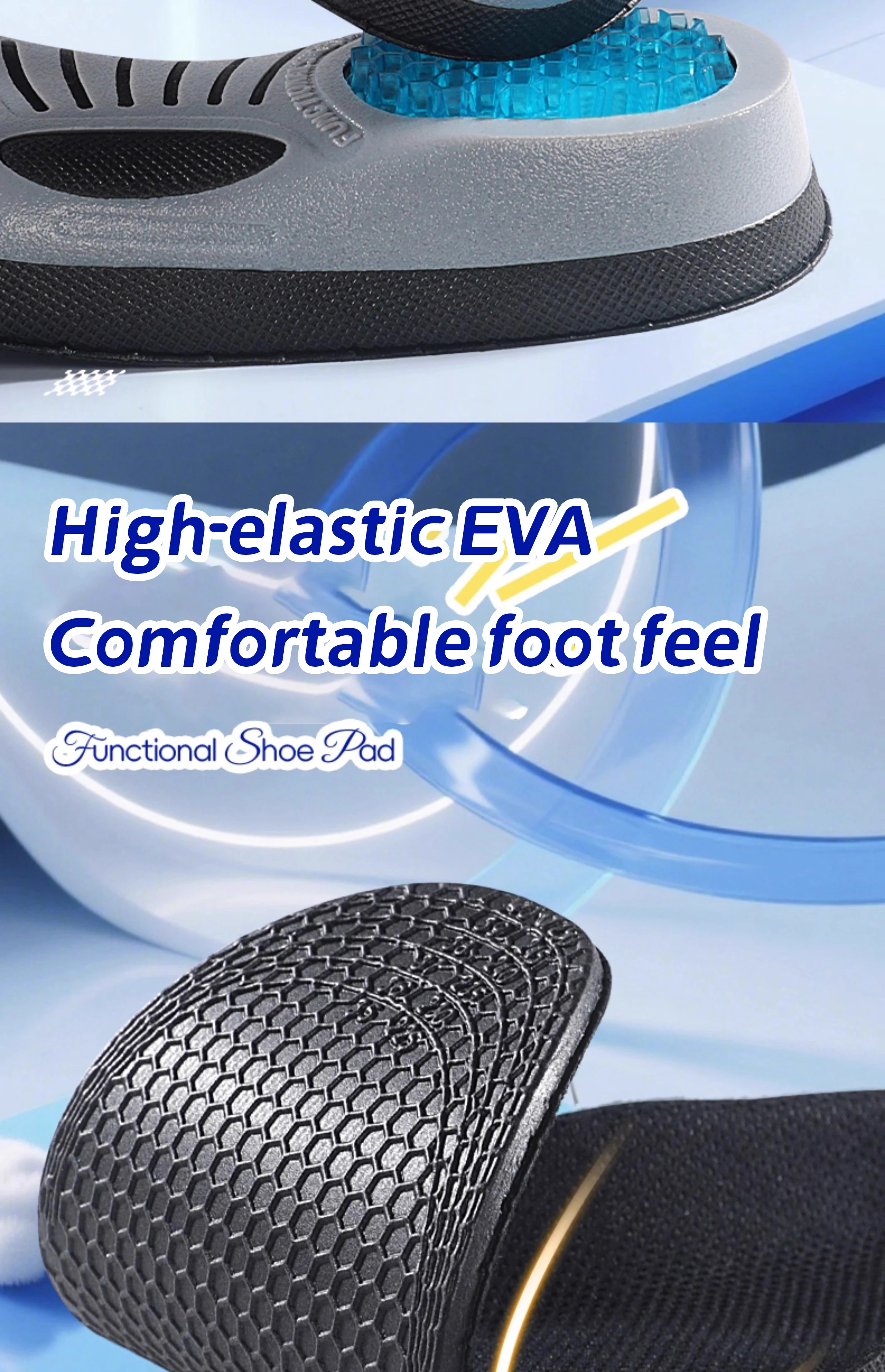 Lightweight Badminton Shoes Cushion Quick Turn Stable Support Honeycomb Shock-Absorbing Design Comfort Insoles for All Sports