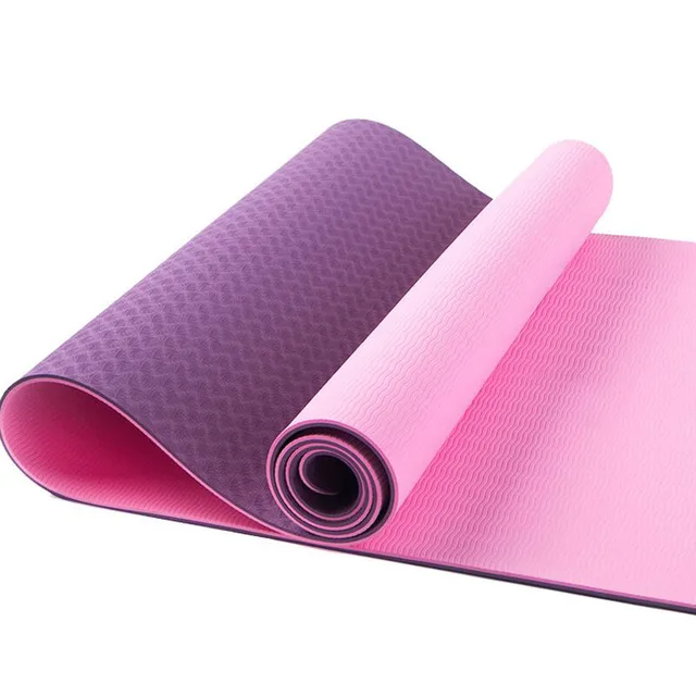 6mm Thickness Two-Color Anti-Skid Tasteless Certified Professional TPE Yoga Mat Fitness Gym Pad Cushion Wholesale