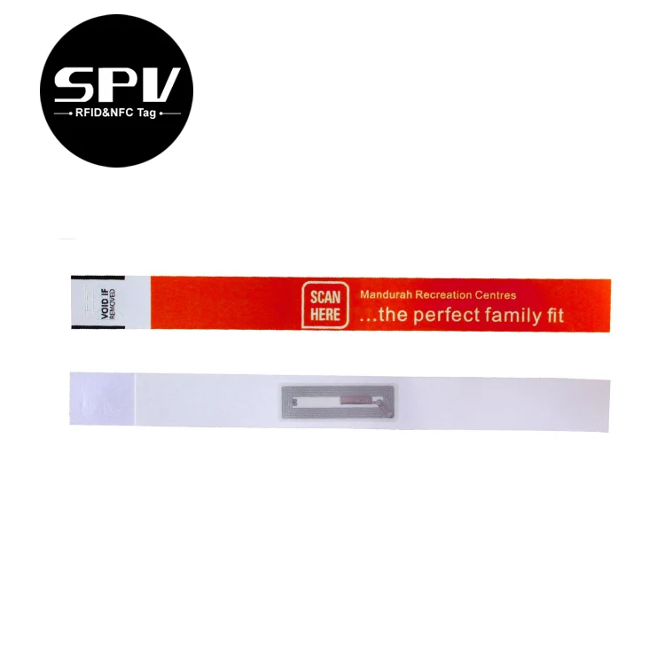 Hospital RFID Disposable Paper Band One Time 13.56MHz Mifare NFC Medical Wristband ID NFC Bracelet
